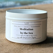 Meditation by the Sea - Earthy Sage, Salt, Wood Candle 5oz