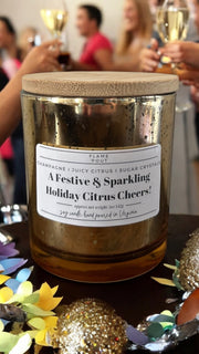 A Festive & Sparkling Holiday Citrus Cheers! Champagne, Juicy Citrus, Sugar Crystals 5oz