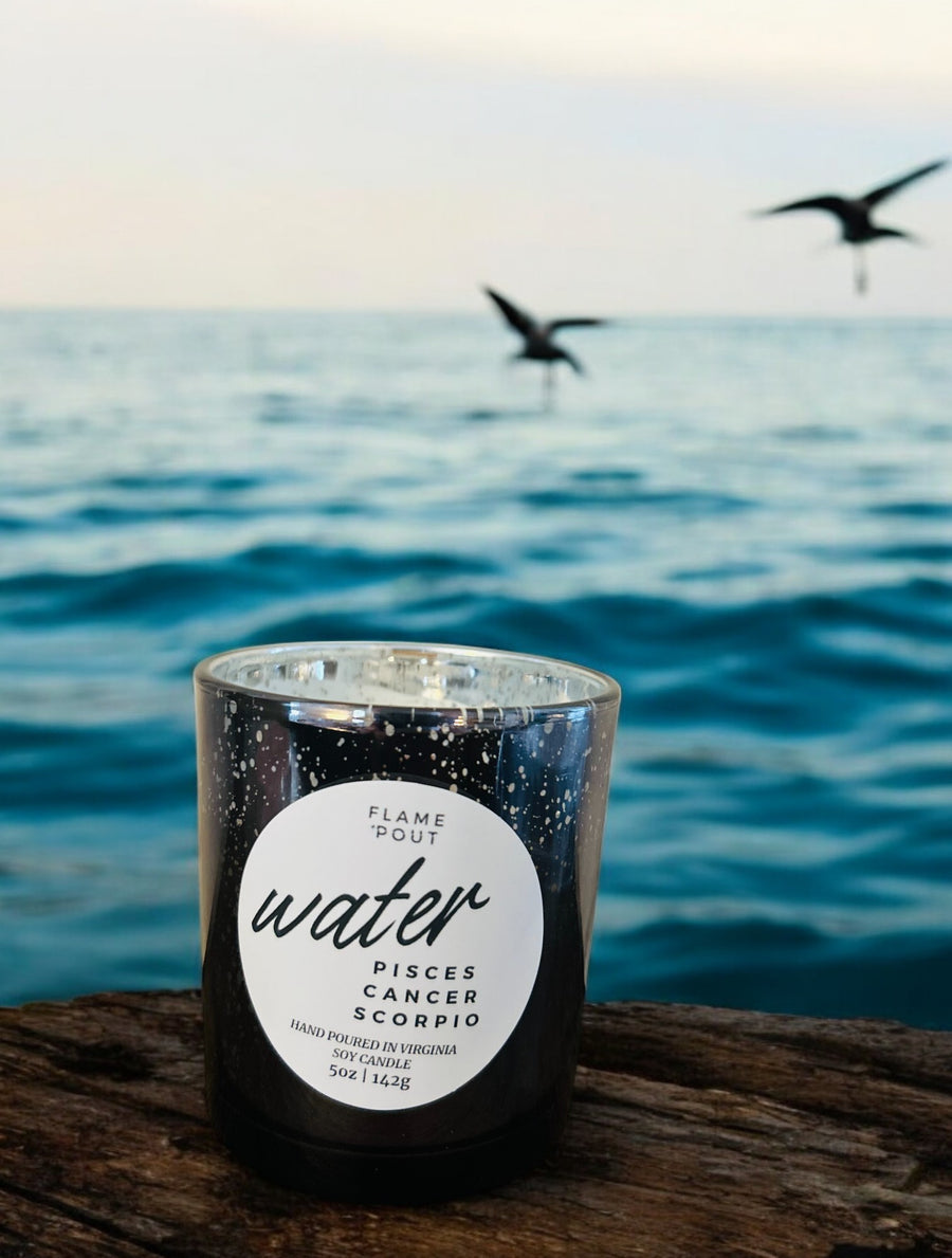 Water - Pisces, Cancer, Scorpio Zodiac Sign Candle