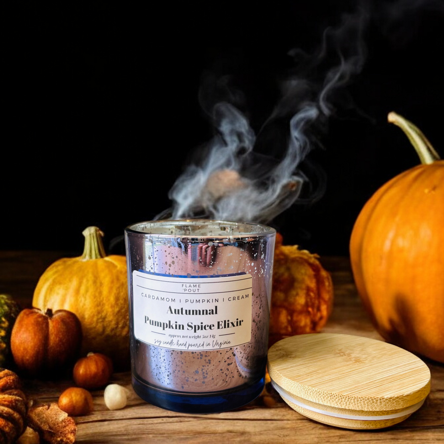 Autumnal Pumpkin Spice Elixir - Cardamom, Pumpkin, Cream Candle 5oz